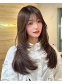 ハッシュカットザクザクレイヤー韓国フェイスレイヤー
