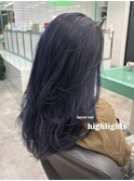 Blue lavender highlight☆ ブリーチ/ハイライト