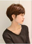 ハンサムショート/クールショート/くすみベージュ/ひし形
