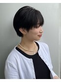 丸みショートシースルーバングくびれショートボブミニボブ