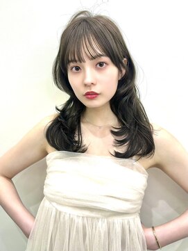 パルス ヨコハマ(PULSE yokohama) ミディアムレイヤー透明感オリーブベージュ顔周りカット