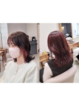 《カット+カラー+トリートメント\8500》SNSで話題の薬剤を取揃え♪ダメージレスで透明感抜群のサラ艶髪に☆