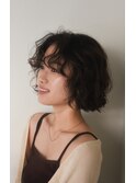 CAF 照下 ボブ くせ毛風パーマ 夏のヘアアレンジ 大阪 心斎橋