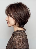 大人女性/ショート/垢抜け/ヘアカラー/30代/40代/50代