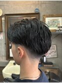 MEN’S HAIR/ブルーブラック/フェザーパーマ/ 印西　印西市