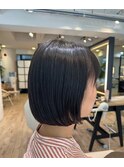 三鷹白髪ぼかしハイライトショートボブウルフショートカット韓国