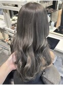 オリーブ グレージュ 透明感カラー ブリーチなし 