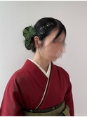卒業式ヘアセット袴着付け