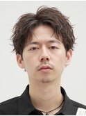 渋谷メンズパーマフェザーパーマシャドウパーマセンターパート
