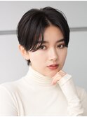 表参道ショートレイヤー白髪ぼかしハイライトアッシュグレー50代