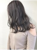 ◆暗めカラーのウェーブミディアム【デザインカラー/髪質改善】