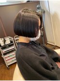 簡単スタイリングのミニボブ