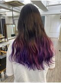 ピンクカラー/派手髪/紫色/梅田/茶屋町/ケアブリーチ/ハイトーン