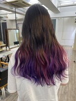 遊人 レン(REN)&nbsp;ピンクカラー/派手髪/紫色/梅田/茶屋町/ケアブリーチ/ハイトーン