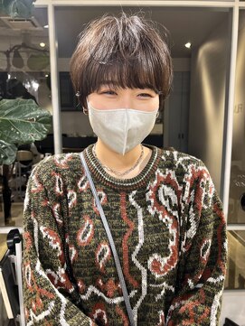 フィルムス 新宿(FILMS) 斜めバング/グレージュカラー/デザインカラー/シルキーベージュ