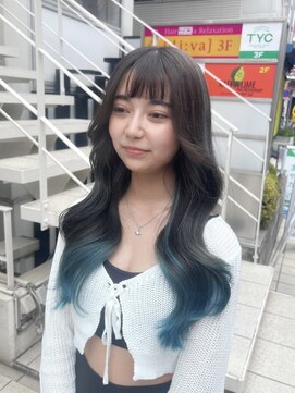 アソビ 表参道(ASOBI) ダブルカラー　ハイライト　毛先グラデーション