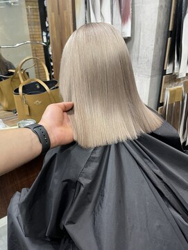 ラフ(LAFF) #バレイヤージュ#グレージュカラー#ボブウルフ#ココアベージュ