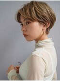 ハンサムショートことりベージュニュアンスカラー20代30代40代