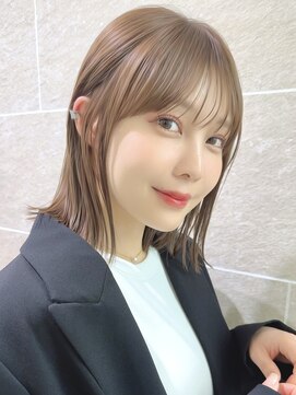 サンド 名古屋(sand) ボブ/レイヤーカット/髪質改善/ウェットヘア/オリーブベージュ