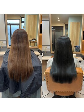 ナチュラル 古川店(Natural) 古川 大崎市 縮毛矯正 髪質改善 トリートメント 艶髪カラー