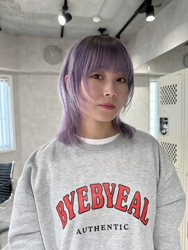 ハイプ メン 藤沢(HYPE MAN) 【藤沢】ウルフカット/ホワイトラベンダールーツカラー/レイヤー