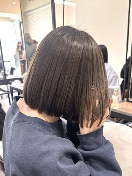 コート 表参道(Cote) 大人ボブ切りっぱなしボブワンレングレージュ似合わせ骨格補正