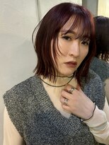 メイカ(MEIKA)&nbsp;【 切りっぱなしボブ ×  ボルドーピンク 】 浅野美紀