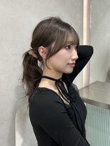 ロンド マーレ 天神大名店(Lond mare)&nbsp;レイヤーカット/ブルーブラック/オリーブベージュ/顔まわり