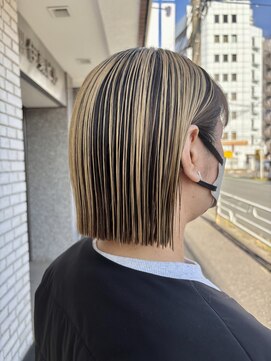 オーガニックエコ 川越(organic+eco) 20代30代ヘイリーボブタッセルボブアンブレラカラー小顔効果