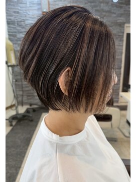 ショートボブ/大人ショート/ハイライト