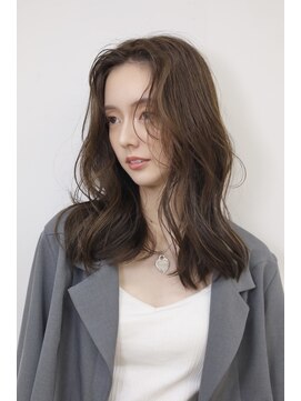 アース コアフュールボーテ 新潟紫竹山店(EARTH coiffure beaute) ナチュラルベージュ_ヨシンモリ_顔周りレイヤー_レイヤーカット