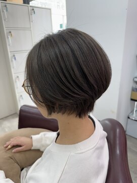 リシャルム 新保店(Re charme) 【小顔見せ】丸みショート×ナチュラルブラウン