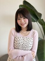 リエンスクレア(RIENS xrea) 小顔ストレートボブ × 川田那々海 (髪質改善)