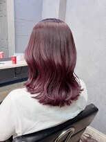ペイププロドアイコン 博多(Peyp prod ICON) くびれボブ ブリーチなしダブルカラーカシスピンク SAKI博多