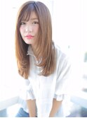 ☆縦ラインが小顔に見せる滑らかセミロング☆(ルシアン大宮店)