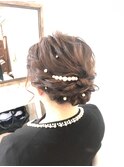 波ウェーブ結婚式アップアレンジ【ヘアアレンジ　立川/立川南】