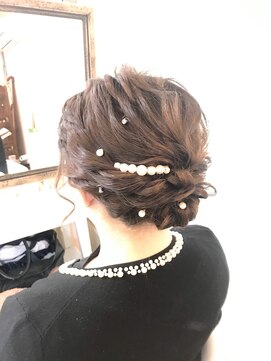 ロカット サロン(Roquat Salon) 波ウェーブ結婚式アップアレンジ【ヘアアレンジ　立川/立川南】