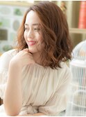 韓国風アシンメトリー小顔キャラメルベージュa浦和20代30代40代