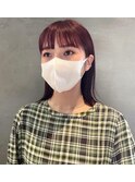 外はねボブ×チェリーピンク(ブリーチなし)