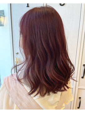 ルプラ チッタ(le-pla Citta) ミディアム/ゆるふわ/ピンクブラウン