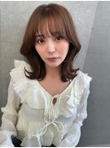 大人可愛いガーリーチョコレートアッシュ韓国ハイレイヤーカット