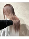 【旭川美容室】淡いベージュ~ほんのり香るピンクがアクセント