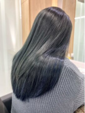 クシュ 所沢西口プロぺ通り(kusyu... ) ミントアッシュ#ネイビーグレー#パープルブラックレイヤーロング