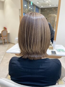 シュヴー 浦安店(CHEVEUX) 髪質改善/グレージュ/白髪染め/外ハネボブ/30代/40代