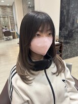 グレースバイハピネス(grace by happiness) 髪質改善 韓国レイヤー 小顔顔周り ロングレイヤー ベージュ