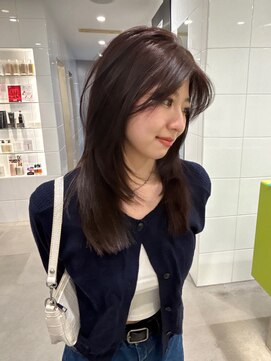 スノッブサンク(Snob ciNQ) レイヤーカット/くびれヘア/顔まわりカット/ブラウン