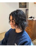 【外国人風癖毛パーマ】メンズミディアム