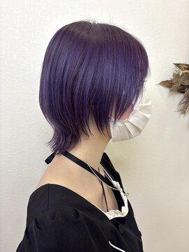 ジェムヘアスタジオ 湘南平塚南口店(Gem Hair Studio) ラフにキマるバイオレットウルフ【Gem 神原】
