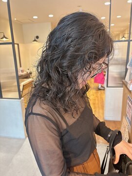 カグヤヒメ ドゥイ(kaguyahime doui) 20代30代40代 くしゃっとお洒落パーマ 河原町 烏丸