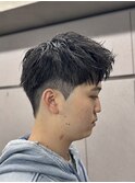 刈り上げアップバングスパイキーショートパーマスパイラルパーマ